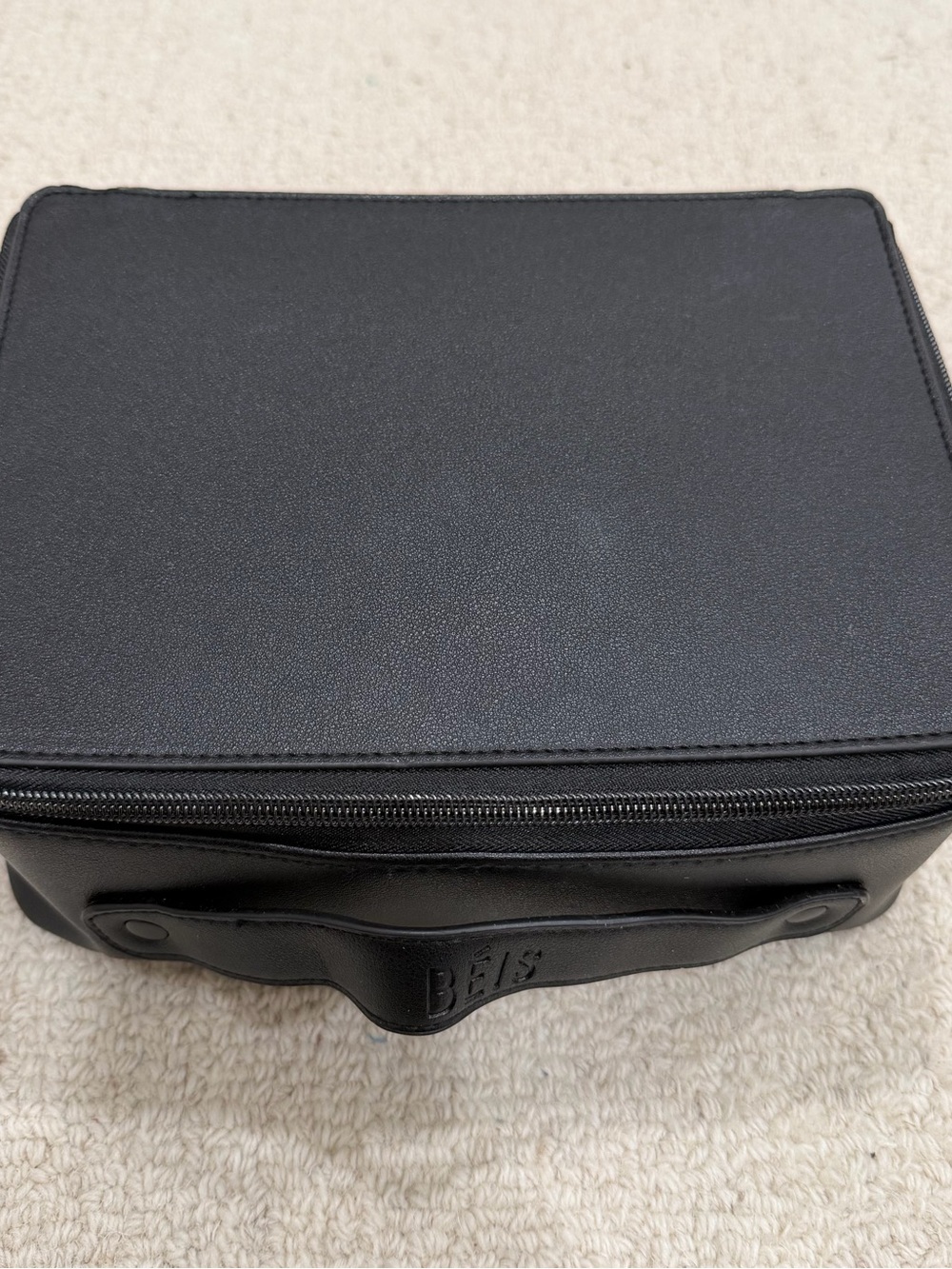 BΓIS Black Makeup Case Organizer Bag with Zipper, Pockets & Brush Pouch